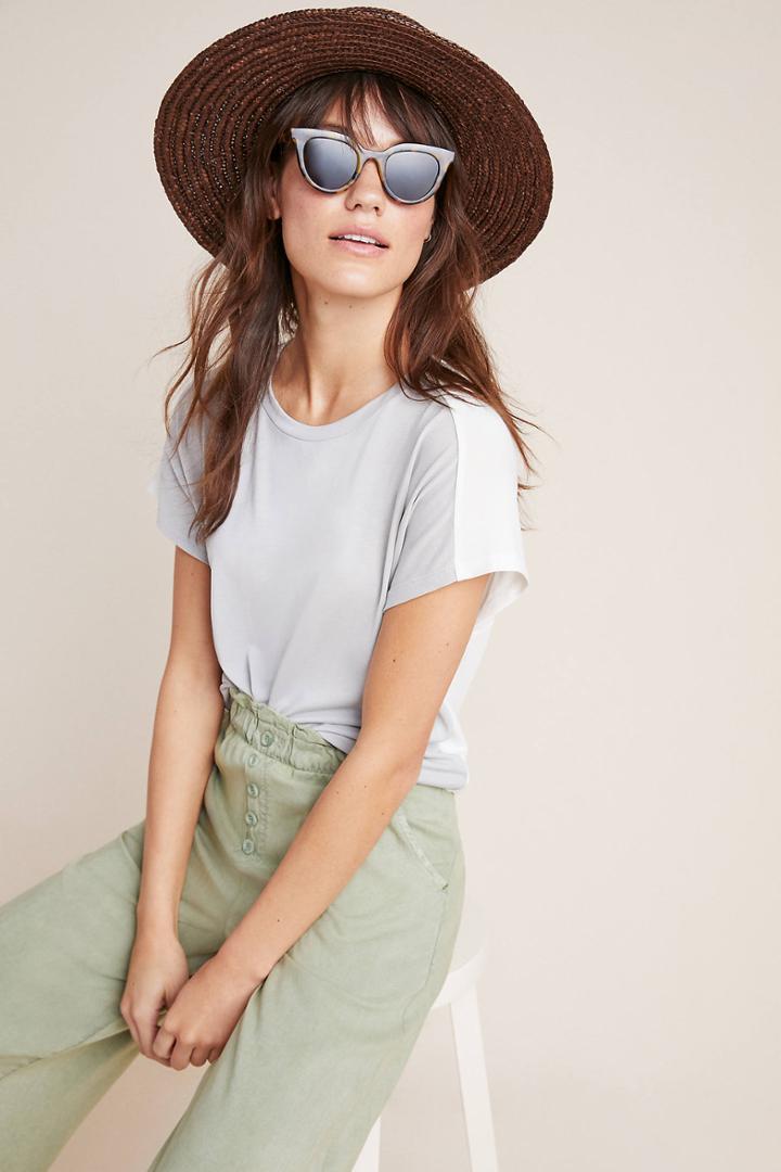 C.o.a Colorblocked Cupro Top