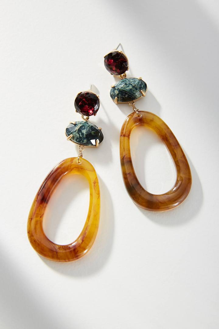 Anthropologie Schaffer Resin Drop Earrings