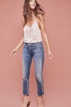 Mother Rascal Mid-rise Straight Ankle Jeans