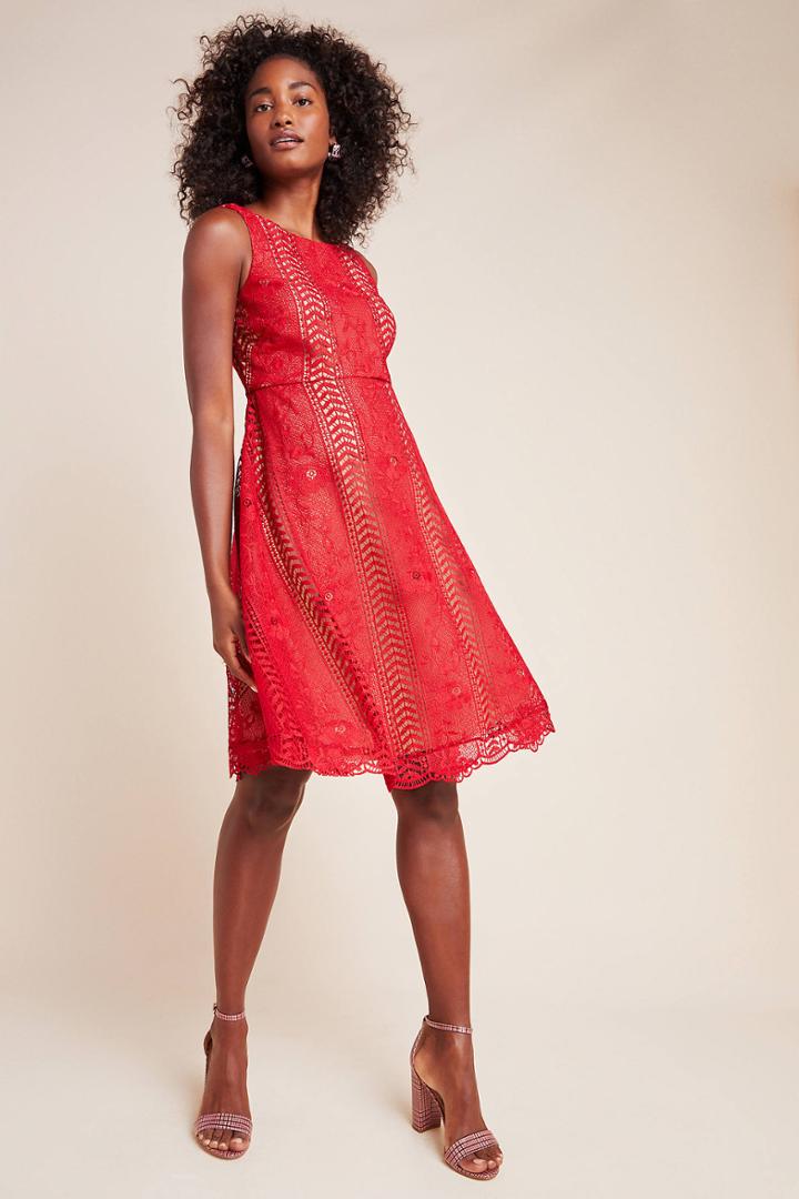 Anthropologie Georgia Mock-neck Mini Dress