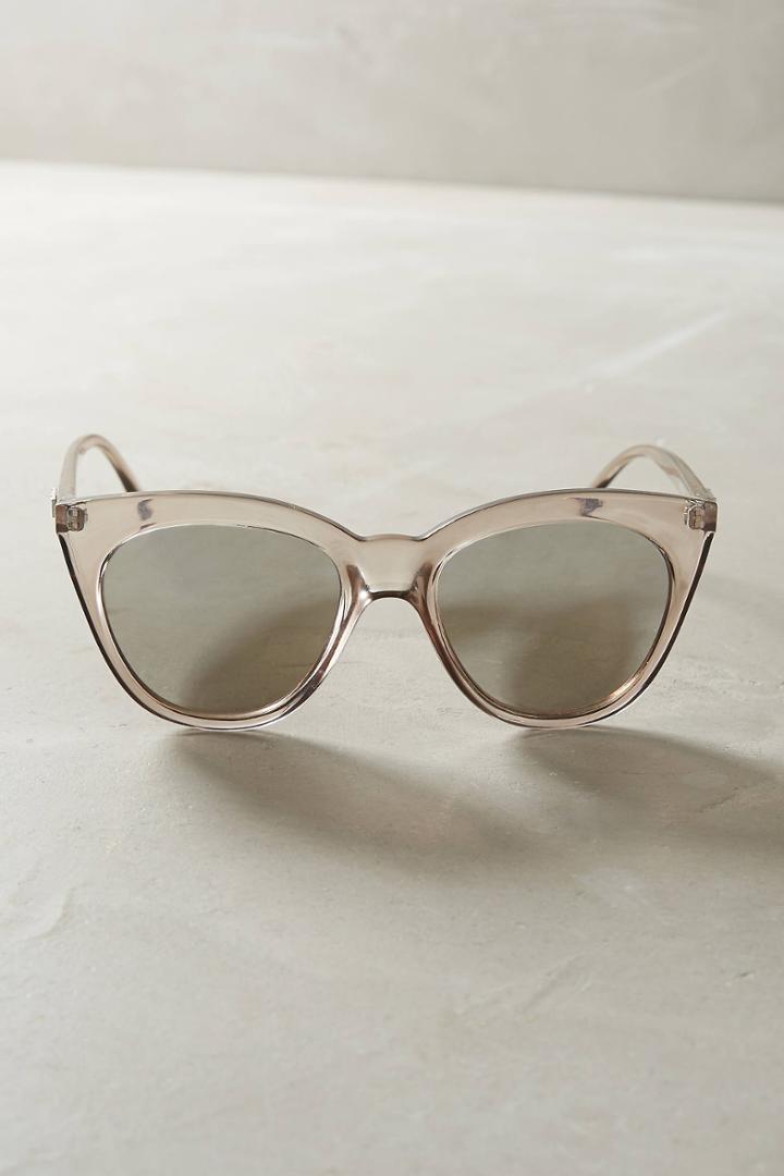 Le Specs Halfmoon Mirrored Sunglasses
