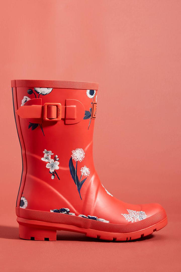 Joules Midi Floral Rain Boots
