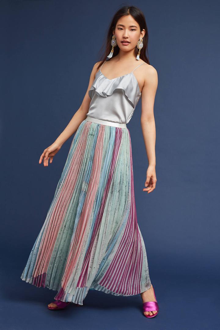 Geisha Designs Lily Garden Pleated Skirt