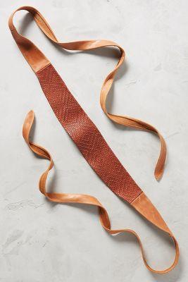 Anthropologie Altair Woven Wrap Belt