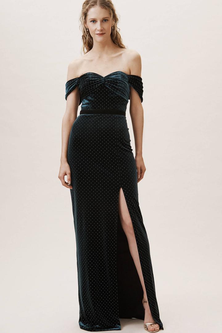 Anthropologie Briana Velvet Wedding Guest Dress