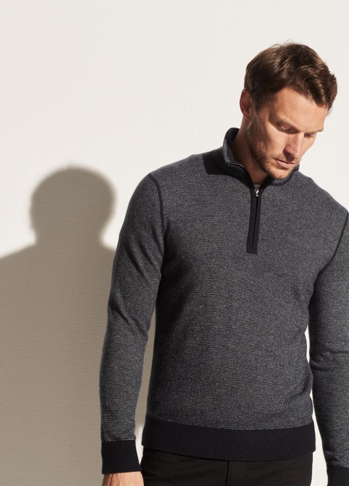 Vince Birdseye Quarter Zip