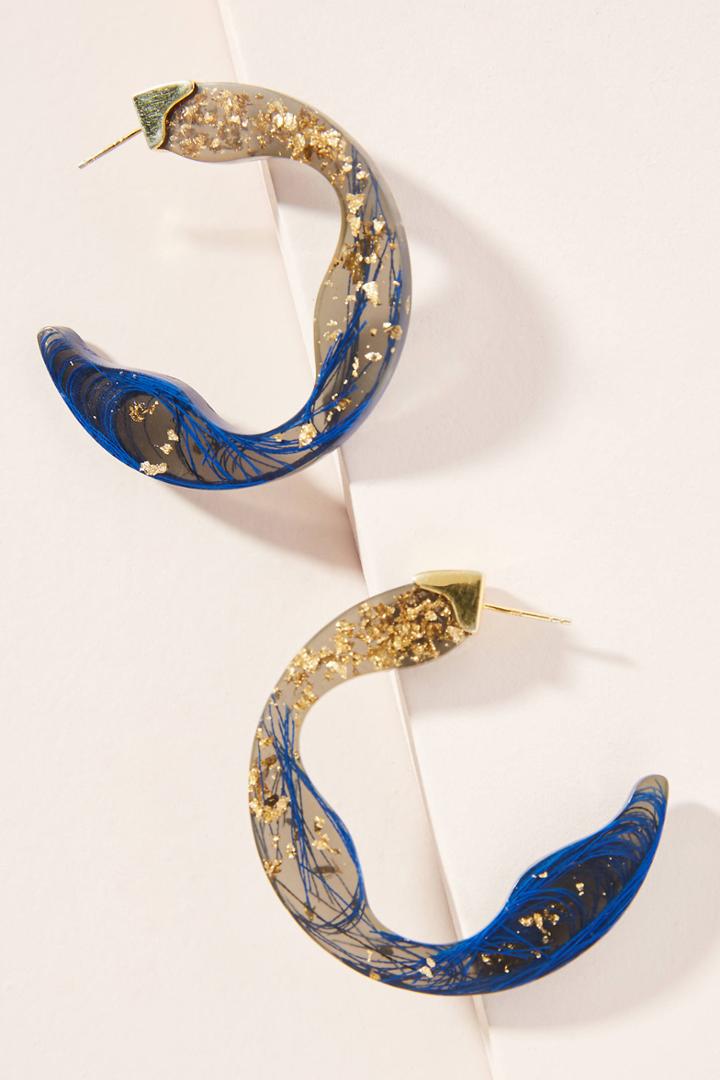 Anthropologie Sunrise Hoop Earrings