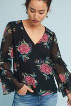Nanette Lepore Silk Floral Blouse