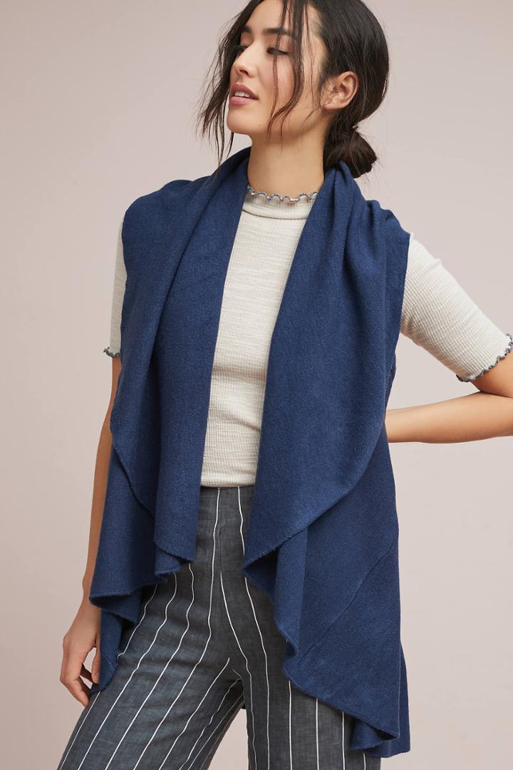 Anthropologie Cascades Shawled Vest