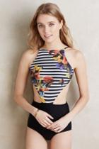 Osklen Garden Stripe Cut-out Maillot