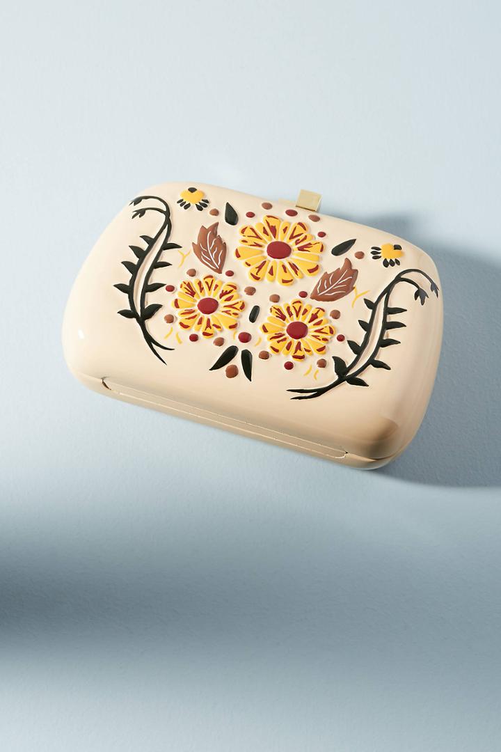 Serpui Marie Lacquered Wood Clutch