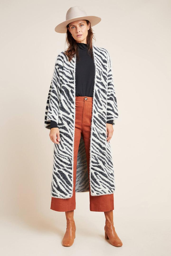Anthropologie Flynn Zebra Kimono