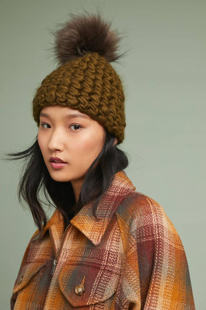 Mischa Lampert Edinburgh Pommed Beanie