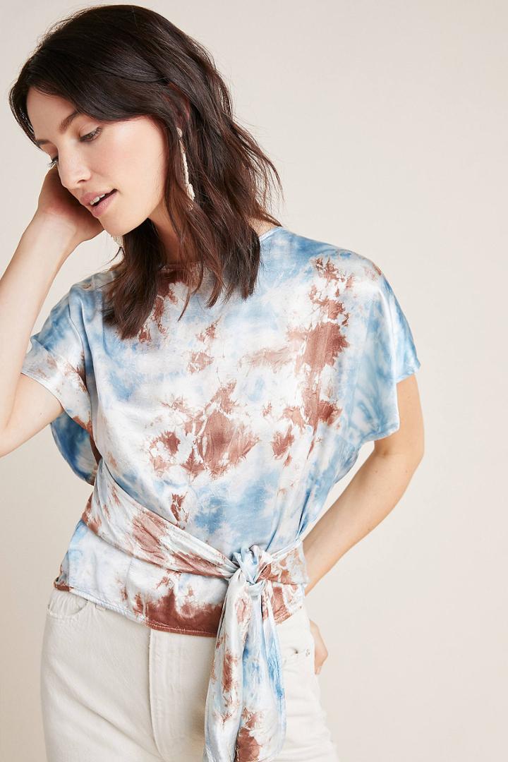 Tina + Jo Tie-dyed Satin Top