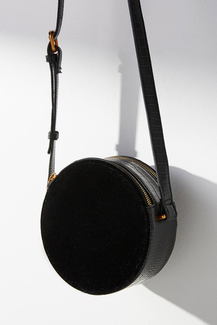 Anthropologie Velvet Circle Bag