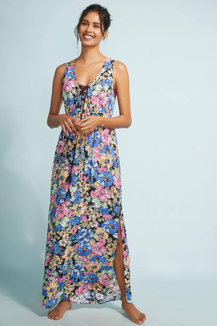 Allihop Lace-up Maxi Dress