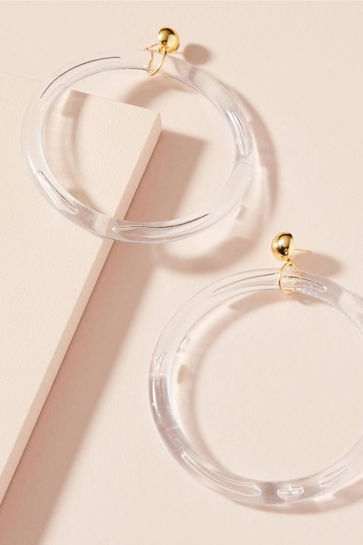 Laruicci Oversized Lucite Hoop Earrings