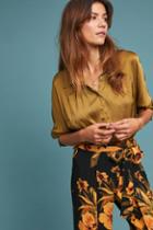 Current Air Lustered Tie-front Blouse