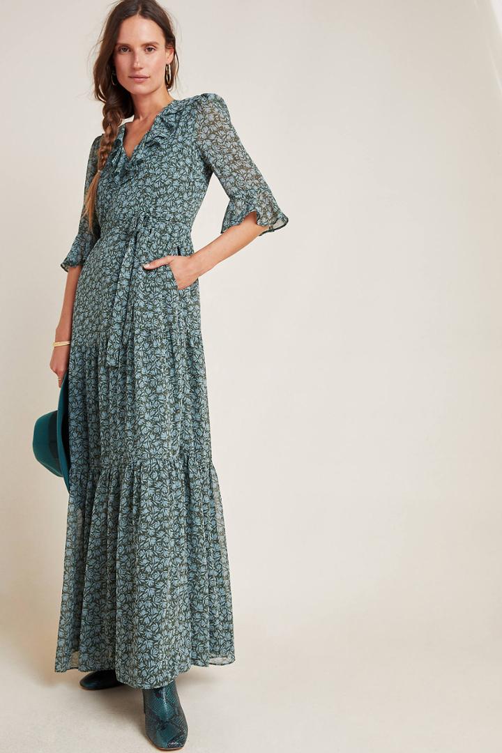 Gal Meets Glam Roberta Ruffled Maxi Dress