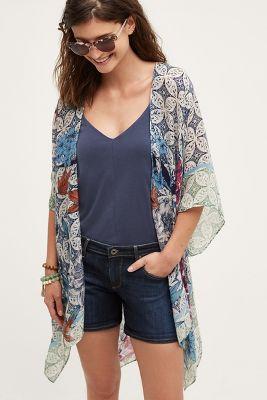 Subtle Luxury Falling Leaves Kimono