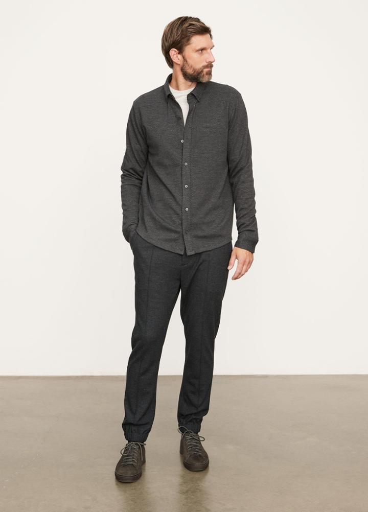 Vince Birdseye Long Sleeve Button Down