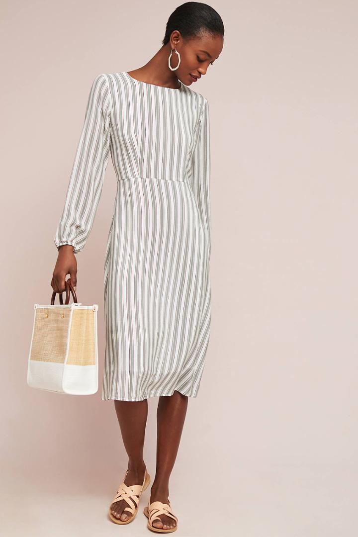 Second Female Striped Silk Dress