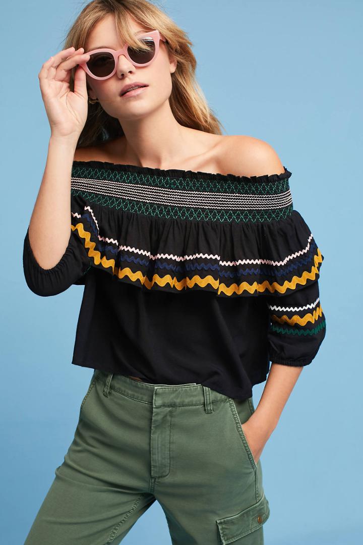 Red Carter Hanalei Off-the-shoulder Top