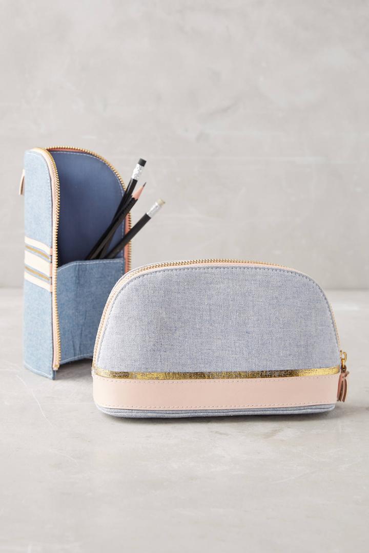 Anthropologie Chambray Pouch