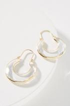 Anthropologie Glass Inlay Hoop Earrings