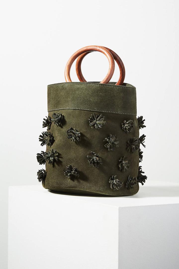 Anthropologie Alana Pommed Bucket Bag