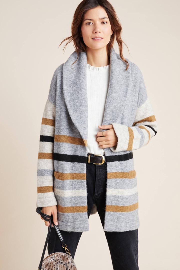 Anthropologie Vanja Striped Cardigan