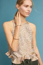 Sunday In Brooklyn Flounce Halter Blouse