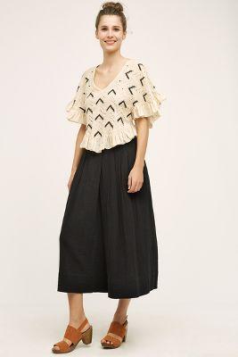 Floreat Skirted Gauze Wide-legs