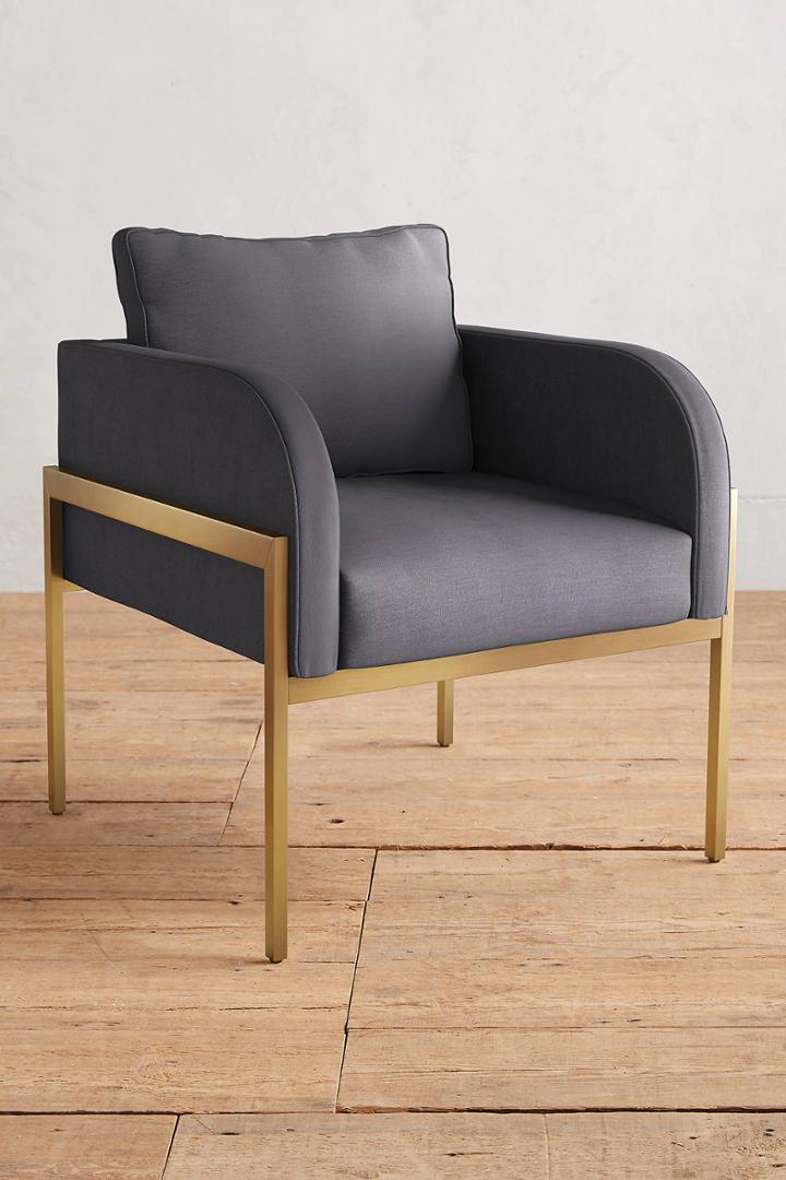 Anthropologie Linen Ardmore Chair