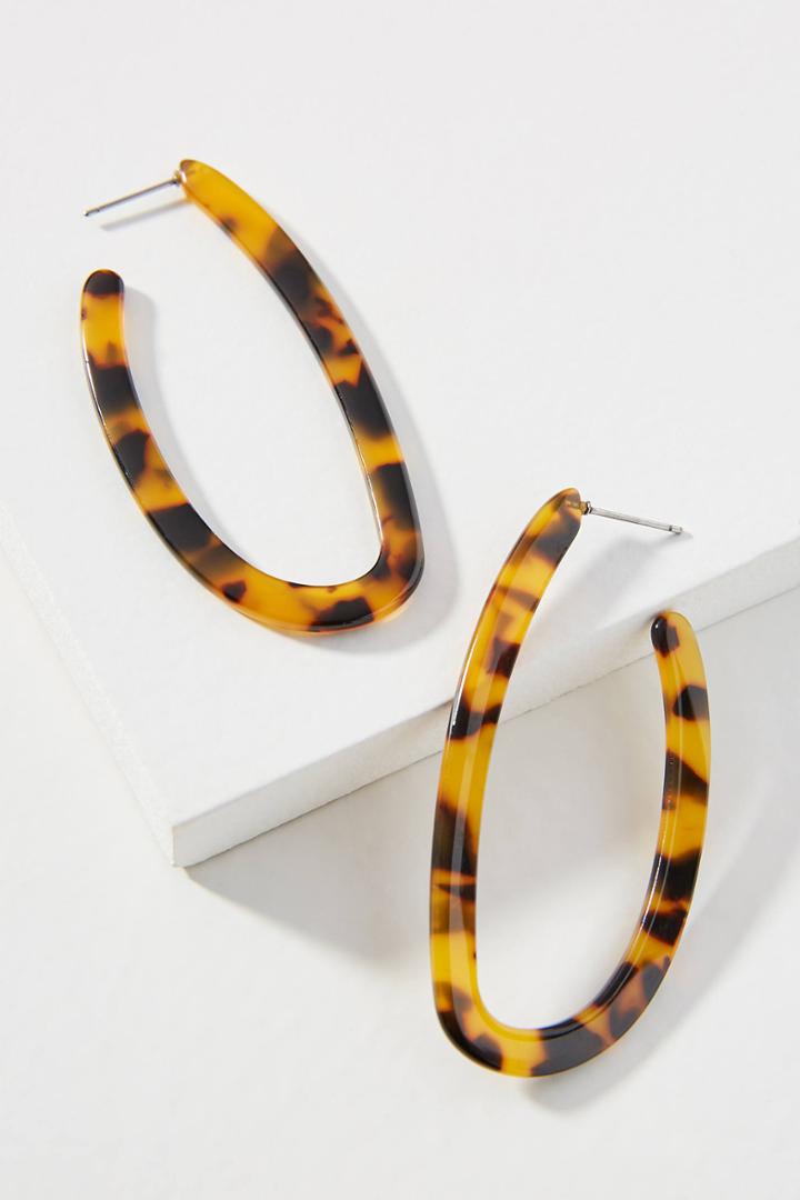 Amber Sceats Lynx Resin Hoop Earrings