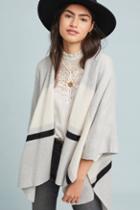 White + Warren Striped Cashmere Kimono