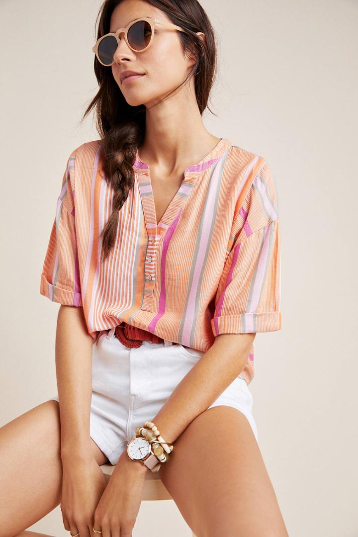 Dolan Left Coast Elisabeth Puff-sleeved Top