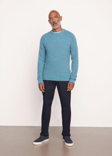 Vince Plush Cashmere Thermal Crew Neck Sweater