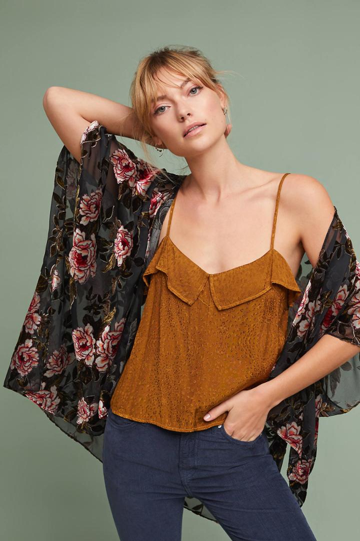 Anthropologie Longmont Rose Kimono