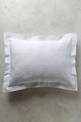 Peacock Alley Vienna Sham White Standard Shams Bedding