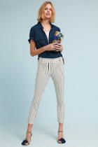 Essentials By Anthropologie The Essential Striped Slim Trousers