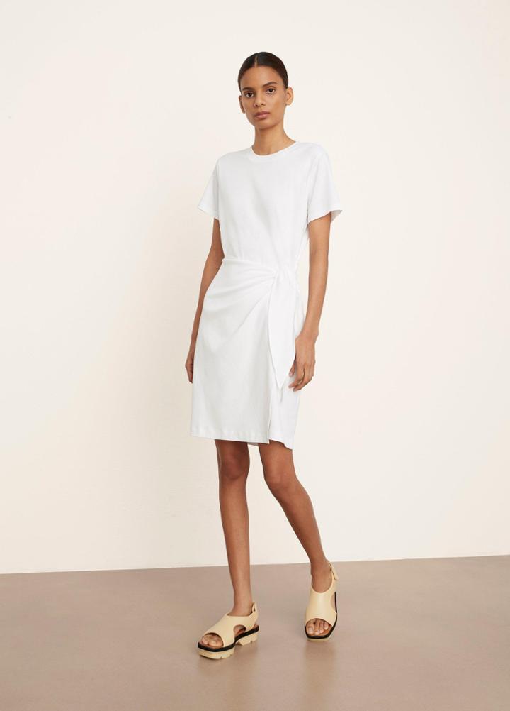 Vince Short Sleeve Waist Tie Dress