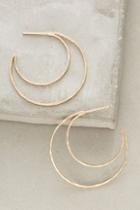 Anthropologie Curved Crescent Hoops