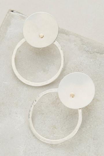 Lila Rice Silver Anello Hoop Earrings