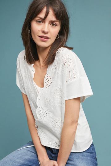 Thekorner Pineapple Eyelet Wrap Top