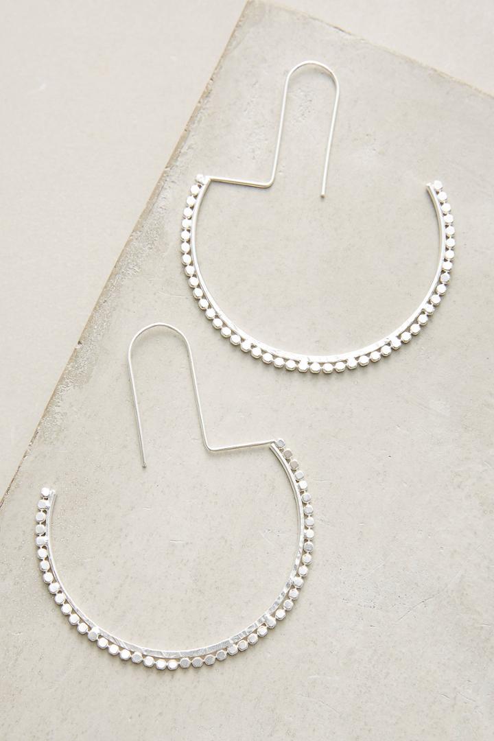 Anthropologie Half Moon Hoop Earrings