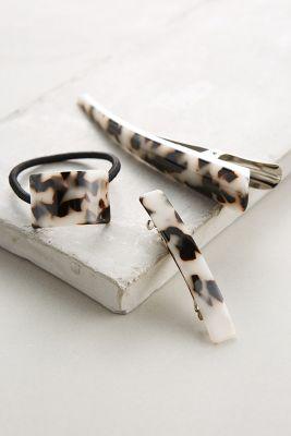 Anthropologie Tortoise Hair Clip Set