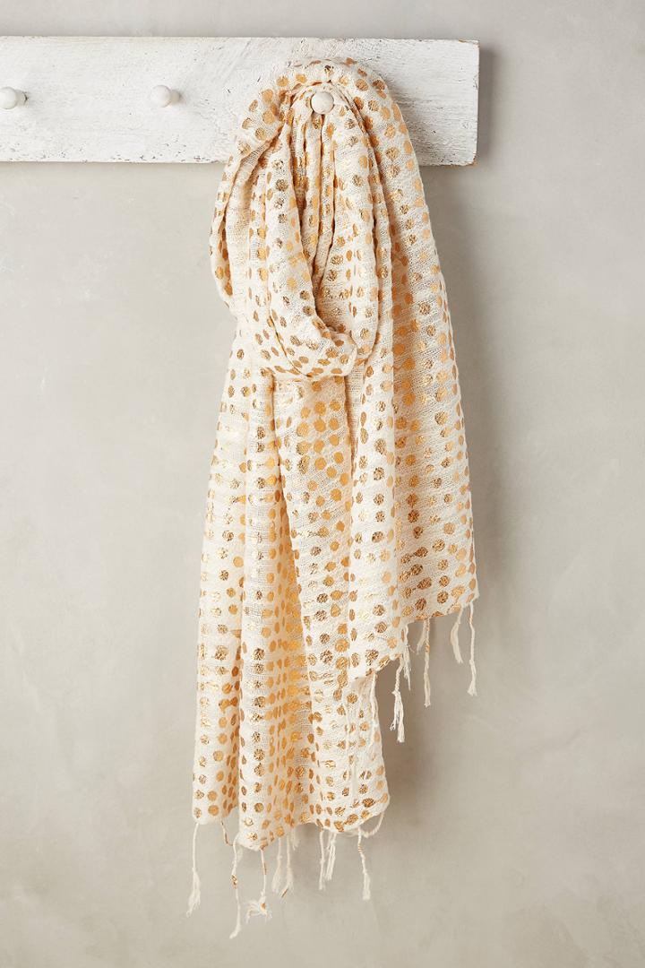 Ink + Alloy Polka Dotted Fringe Scarf