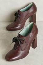 Paola D'arcano Lace-up Heeled Oxfords