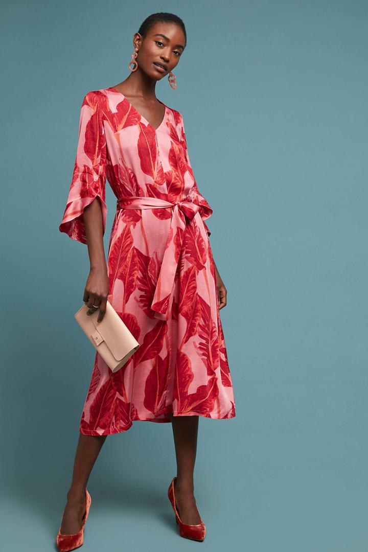 Just Female Belted Palm Dress